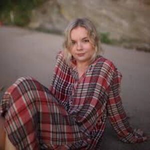 Free People Red and Cream Plaid Shirt Dress